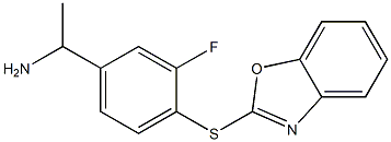 1-[4-(1,3-benzoxazol-2-ylsulfanyl)-3-fluorophenyl]ethan-1-amine 结构式
