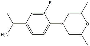 1-[4-(2,6-dimethylmorpholin-4-yl)-3-fluorophenyl]ethan-1-amine 结构式