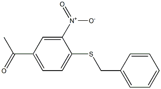 1-[4-(benzylsulfanyl)-3-nitrophenyl]ethan-1-one 结构式