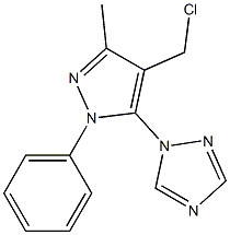 1-[4-(chloromethyl)-3-methyl-1-phenyl-1H-pyrazol-5-yl]-1H-1,2,4-triazole 结构式