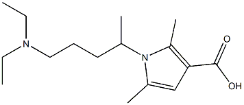 1-[4-(diethylamino)-1-methylbutyl]-2,5-dimethyl-1H-pyrrole-3-carboxylic acid 结构式