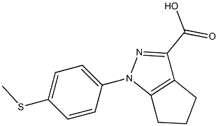 1-[4-(methylsulfanyl)phenyl]-1H,4H,5H,6H-cyclopenta[c]pyrazole-3-carboxylic acid 结构式