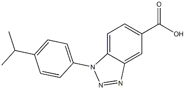 1-[4-(propan-2-yl)phenyl]-1H-1,2,3-benzotriazole-5-carboxylic acid 结构式