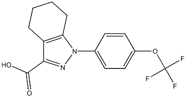 1-[4-(trifluoromethoxy)phenyl]-4,5,6,7-tetrahydro-1H-indazole-3-carboxylic acid 结构式