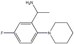 1-[5-fluoro-2-(piperidin-1-yl)phenyl]ethan-1-amine 结构式