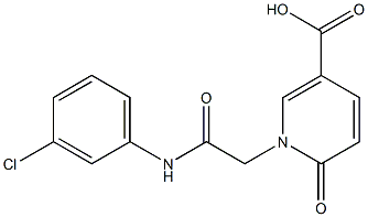 1-{[(3-chlorophenyl)carbamoyl]methyl}-6-oxo-1,6-dihydropyridine-3-carboxylic acid 结构式