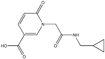 1-{[(cyclopropylmethyl)carbamoyl]methyl}-6-oxo-1,6-dihydropyridine-3-carboxylic acid 结构式