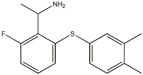 1-{2-[(3,4-dimethylphenyl)sulfanyl]-6-fluorophenyl}ethan-1-amine 结构式