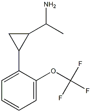 1-{2-[2-(trifluoromethoxy)phenyl]cyclopropyl}ethan-1-amine 结构式