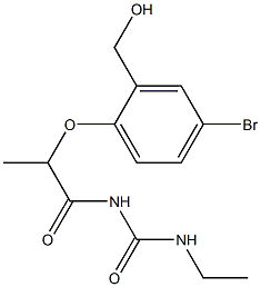 1-{2-[4-bromo-2-(hydroxymethyl)phenoxy]propanoyl}-3-ethylurea 结构式