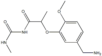 1-{2-[5-(aminomethyl)-2-methoxyphenoxy]propanoyl}-3-methylurea 结构式