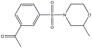 1-{3-[(2-methylmorpholine-4-)sulfonyl]phenyl}ethan-1-one 结构式