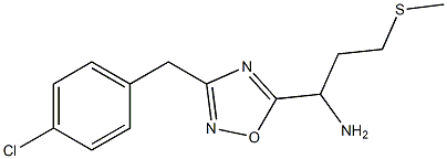 1-{3-[(4-chlorophenyl)methyl]-1,2,4-oxadiazol-5-yl}-3-(methylsulfanyl)propan-1-amine 结构式