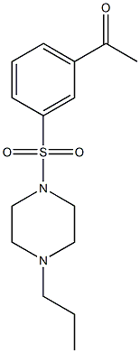 1-{3-[(4-propylpiperazine-1-)sulfonyl]phenyl}ethan-1-one 结构式