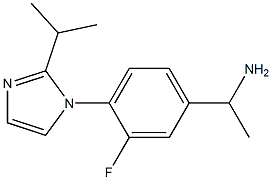 1-{3-fluoro-4-[2-(propan-2-yl)-1H-imidazol-1-yl]phenyl}ethan-1-amine 结构式