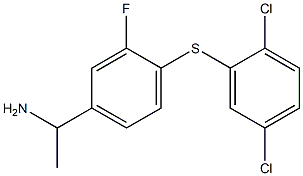 1-{4-[(2,5-dichlorophenyl)sulfanyl]-3-fluorophenyl}ethan-1-amine 结构式