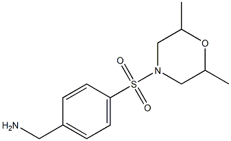 1-{4-[(2,6-dimethylmorpholin-4-yl)sulfonyl]phenyl}methanamine 结构式