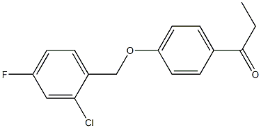 1-{4-[(2-chloro-4-fluorophenyl)methoxy]phenyl}propan-1-one 结构式