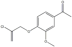 1-{4-[(2-chloroprop-2-enyl)oxy]-3-methoxyphenyl}ethanone 结构式
