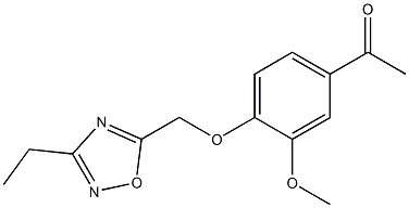 1-{4-[(3-ethyl-1,2,4-oxadiazol-5-yl)methoxy]-3-methoxyphenyl}ethan-1-one 结构式