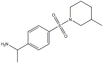 1-{4-[(3-methylpiperidine-1-)sulfonyl]phenyl}ethan-1-amine 结构式