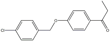 1-{4-[(4-chlorophenyl)methoxy]phenyl}propan-1-one 结构式