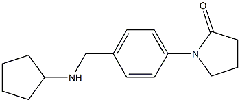 1-{4-[(cyclopentylamino)methyl]phenyl}pyrrolidin-2-one 结构式