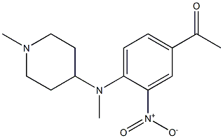 1-{4-[methyl(1-methylpiperidin-4-yl)amino]-3-nitrophenyl}ethan-1-one 结构式
