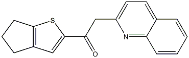 1-{4H,5H,6H-cyclopenta[b]thiophen-2-yl}-2-(quinolin-2-yl)ethan-1-one 结构式