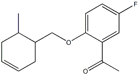 1-{5-fluoro-2-[(6-methylcyclohex-3-en-1-yl)methoxy]phenyl}ethan-1-one 结构式