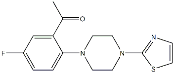 1-{5-fluoro-2-[4-(1,3-thiazol-2-yl)piperazin-1-yl]phenyl}ethan-1-one 结构式