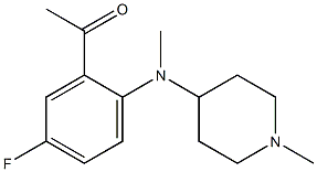 1-{5-fluoro-2-[methyl(1-methylpiperidin-4-yl)amino]phenyl}ethan-1-one 结构式