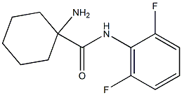 1-amino-N-(2,6-difluorophenyl)cyclohexane-1-carboxamide 结构式