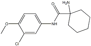 1-amino-N-(3-chloro-4-methoxyphenyl)cyclohexanecarboxamide 结构式