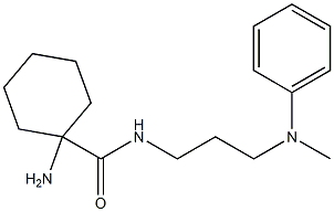 1-amino-N-{3-[methyl(phenyl)amino]propyl}cyclohexanecarboxamide 结构式