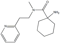 1-amino-N-methyl-N-[2-(pyridin-2-yl)ethyl]cyclohexane-1-carboxamide 结构式