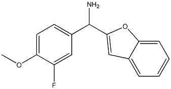 1-benzofuran-2-yl(3-fluoro-4-methoxyphenyl)methanamine 结构式