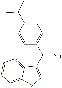 1-benzothiophen-3-yl[4-(propan-2-yl)phenyl]methanamine 结构式