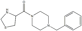 1-benzyl-4-(1,3-thiazolidin-4-ylcarbonyl)piperazine 结构式