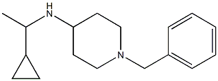 1-benzyl-N-(1-cyclopropylethyl)piperidin-4-amine 结构式