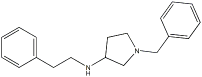 1-benzyl-N-(2-phenylethyl)pyrrolidin-3-amine 结构式