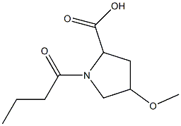 1-butyryl-4-methoxypyrrolidine-2-carboxylic acid 结构式