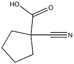 1-cyanocyclopentane-1-carboxylic acid 结构式