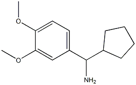1-cyclopentyl-1-(3,4-dimethoxyphenyl)methanamine 结构式