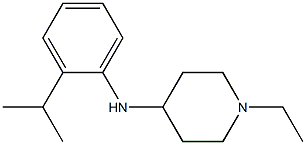 1-ethyl-N-[2-(propan-2-yl)phenyl]piperidin-4-amine 结构式