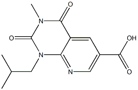 1-isobutyl-3-methyl-2,4-dioxo-1,2,3,4-tetrahydropyrido[2,3-d]pyrimidine-6-carboxylic acid 结构式