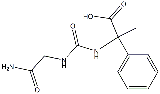 2-({[(2-amino-2-oxoethyl)amino]carbonyl}amino)-2-phenylpropanoic acid 结构式