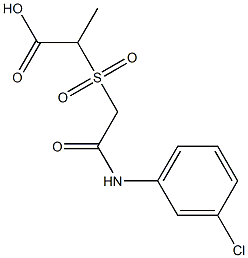 2-({[(3-chlorophenyl)carbamoyl]methane}sulfonyl)propanoic acid 结构式