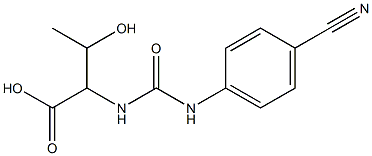 2-({[(4-cyanophenyl)amino]carbonyl}amino)-3-hydroxybutanoic acid 结构式