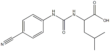 2-({[(4-cyanophenyl)amino]carbonyl}amino)-4-methylpentanoic acid 结构式